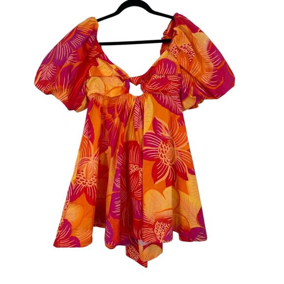 Farm Rio Dress Summer garden Ombre Minidress Medium M - Picture 2 of 11